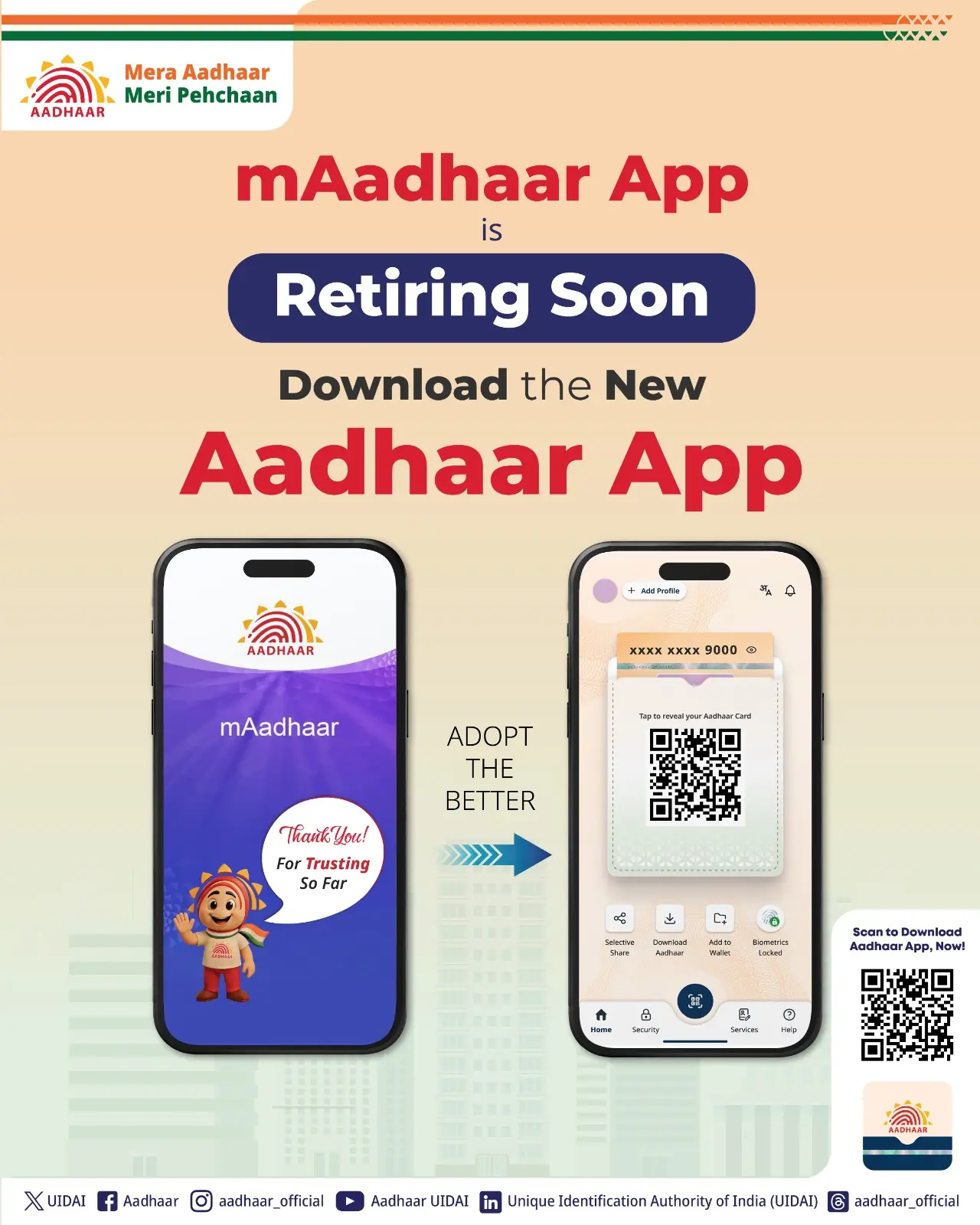 mAadhaar App is Retiring soon: Download new Aadhaar App for Seamless ...